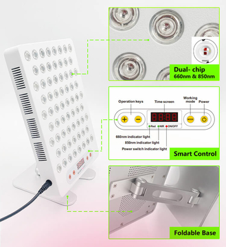 Upgraded Red Light Therapy 660nm 850nm Near Infrared for Face Body Anti Aging Maksdep RB300