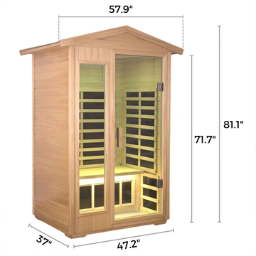 Mini One Person Infrared Sauna Room For Private Home Wellness